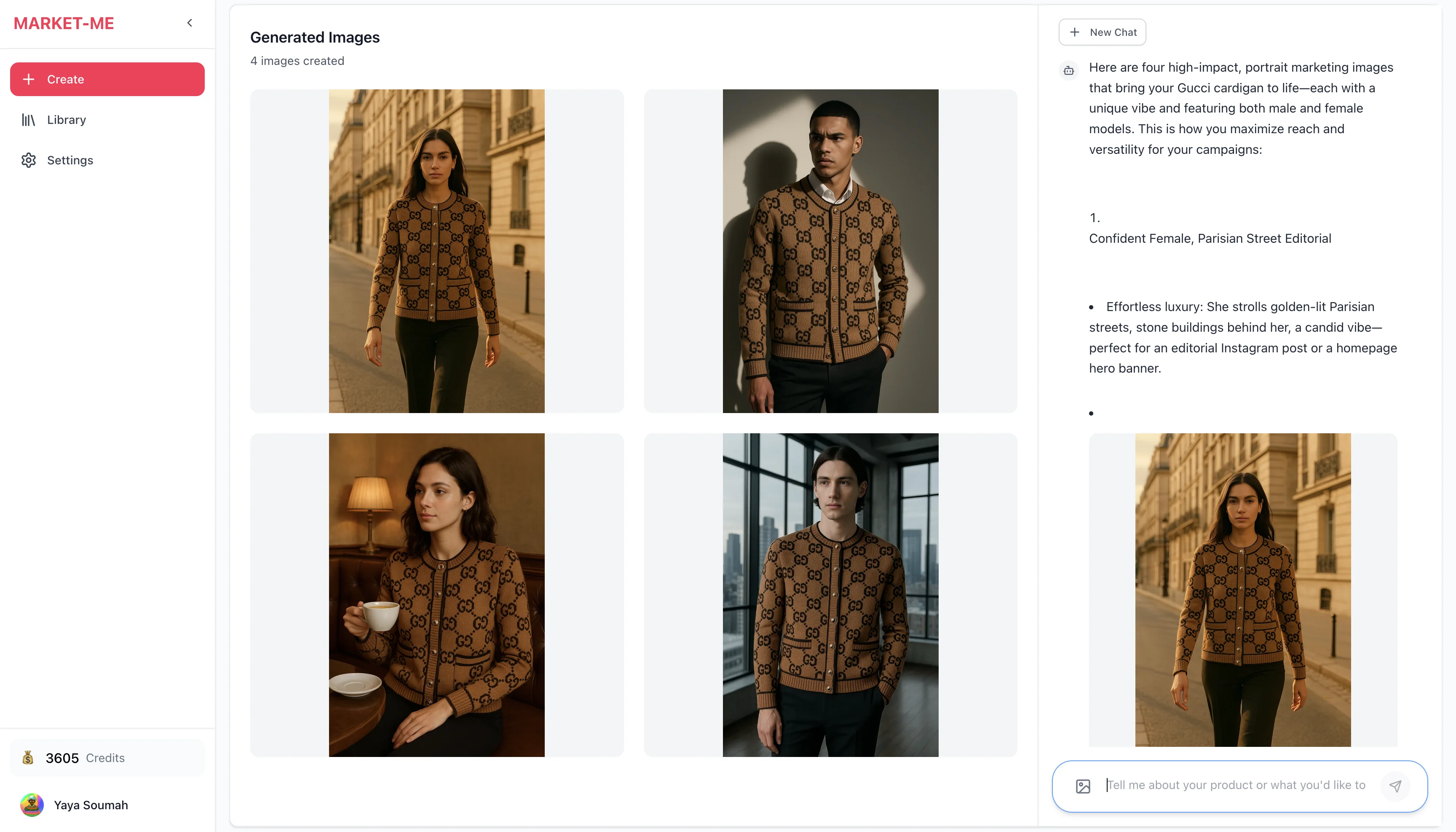 Market-Me App Showcase - AI Fashion Marketing Platform